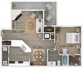 A1 One Bedroom Floor Plan