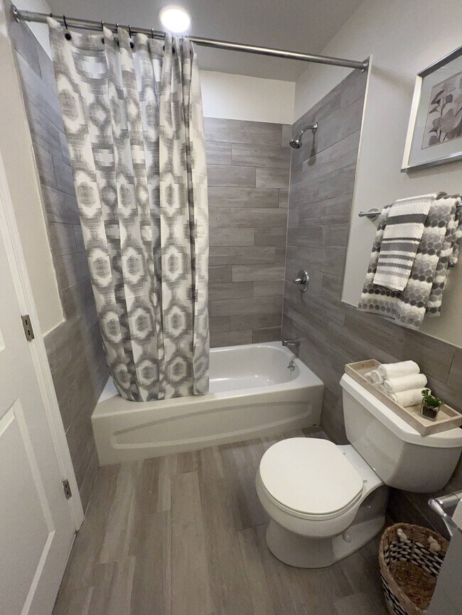 View of decorated bathroom