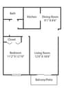 1 Bedroom, 1 Bathroom