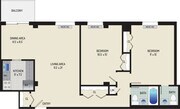 2 BR/ 1.5 BA (Style K1) | 910 sq. ft.