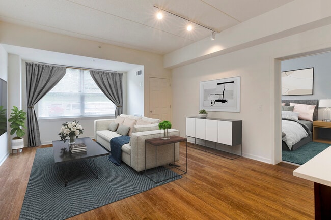 Select apartment homes feature hard surface flooring throughout common areas