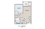 Explore this sleek and efficient one-bedroom apartment design, perfect for modern living.