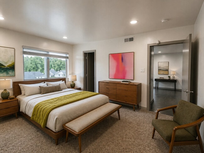 1BR, 1BA, Corner Unit / Bedroom