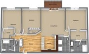 3BR, 2BA - 1272 SF