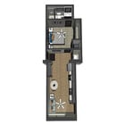 Mitchell: 1 Bedroom x 1 Bath Apartment Floorplan at Depot Square Flats, Batesville, Indiana 47006