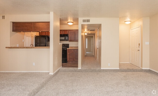 2BR, 2BA - 990SF Kitchen, Dining & Living Rooms