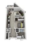 A1 (Studio) floor plan Brookside 51