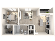 A2.1 | One Bedroom, One Bathroom