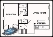 1BR/1BA