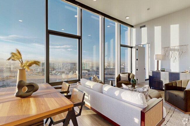 2BR, 2BA - 1,384SF - Living Room - One River North