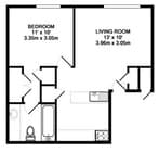 1BR/1BA