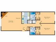 2BR 2 BA E Floorplan 1087