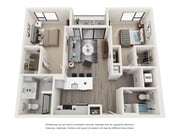 Gemini - 2 Bed, 2 Bath, 993 sq. ft.