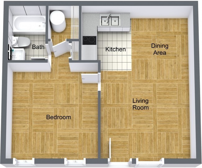 1 Bedroom Floorplan