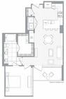 M / 1 Bedroom / 1 Bath