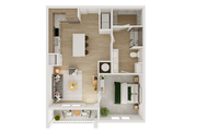 Descubra la elegancia de nuestro moderno apartamento de un dormitorio, perfecto para su estilo de vida urbano.