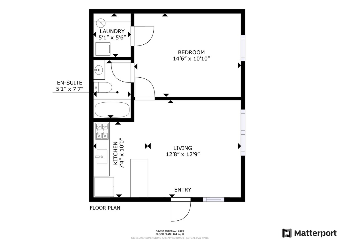 Floor Plan - 1/1 Renovated