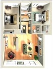 2BR/1.5BA
