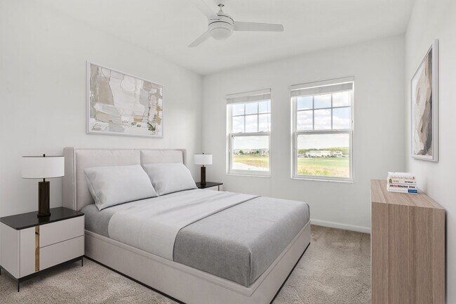 Wake up refreshed in a peaceful bedroom.