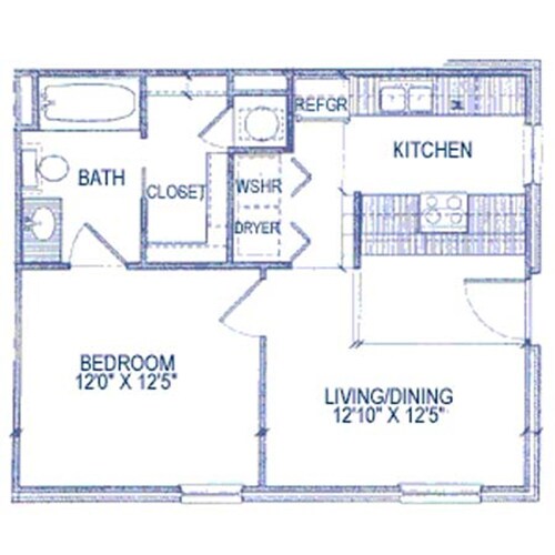 Plano de planta - 1011 N Austin St Unidad 5