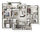 Birch II- 2B 2BA- 1242 SF