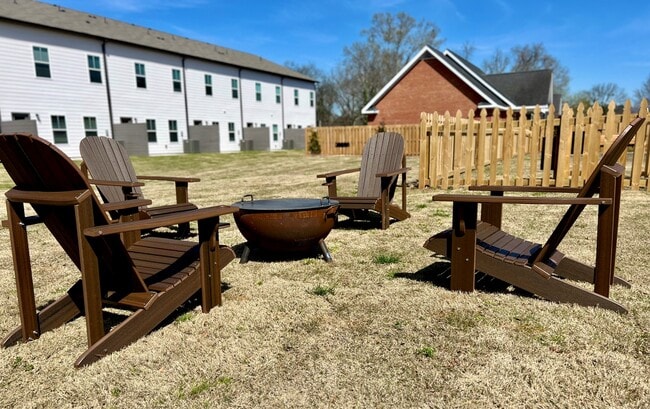Firepit and Adirondack Chairs