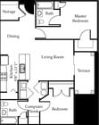 2BR/2BA