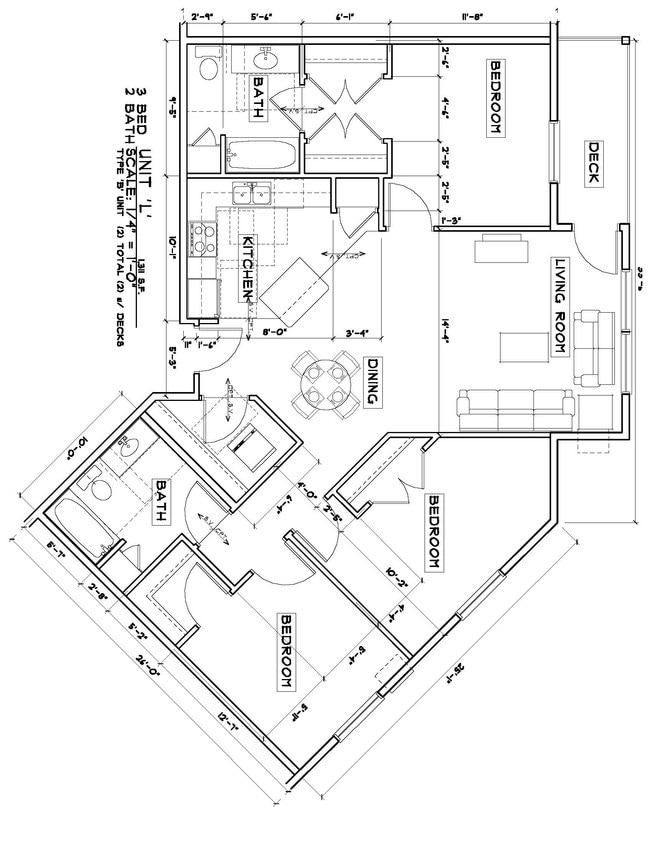 Floor Plan - Two bedroom/Two bathroom 