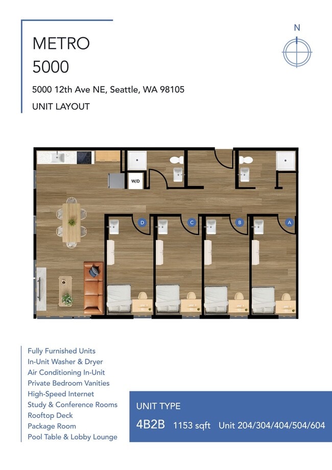 Photo - Metro 5000 Apartments | Furnished Student Housing in Seattle U-District Near University of Washin...