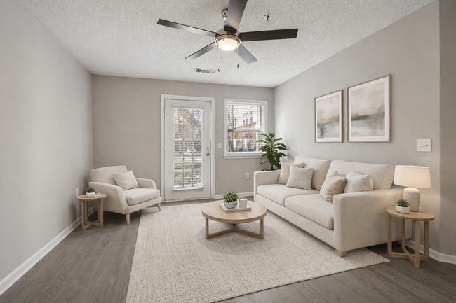 Spacious living areas provide room for furnishings and year-round comfort with ceiling fans, professionally operated by Highlands Vista Group.