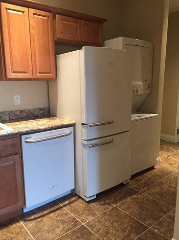 Studio Dishwasher, Refrigerator and Washer/Dryer combo