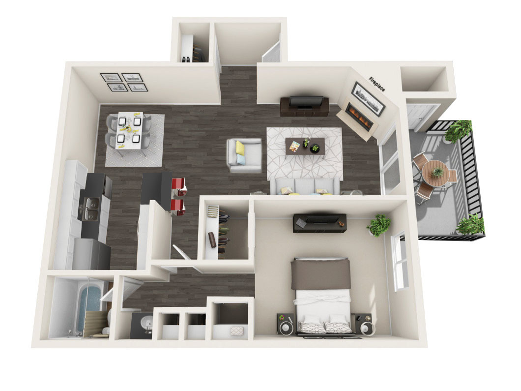 Floor Plan - One Bedroom