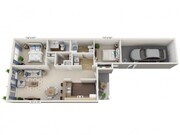 Floor plans are artist’s rendering. All dimensions are approximate. Actual product and specifications may vary in dimension or detail. Not all features are available in every apartment. Prices and availability are subject to change.