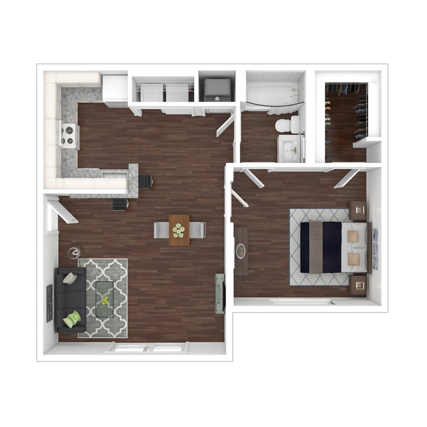 1 Bedroom, 1 Bath - 705 sq. ft. - 1Bedroom 1Bath