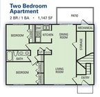 2BR/1BA