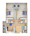Maplecrest | 2-Bedroom Floorplan