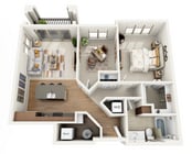 Floor Plan 1F | Wells Street Station | Apartments in Delafield, WI