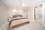 Peregrine 100 suite 205 staged primary bedroom
