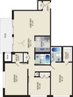 3 BR / 2 BA (Style K1) | 1000 sq. ft.