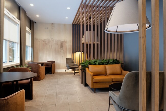 Work lounge with coworking spaces