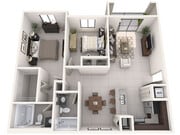 B2 -2x2 floor plan Celebration Pointe