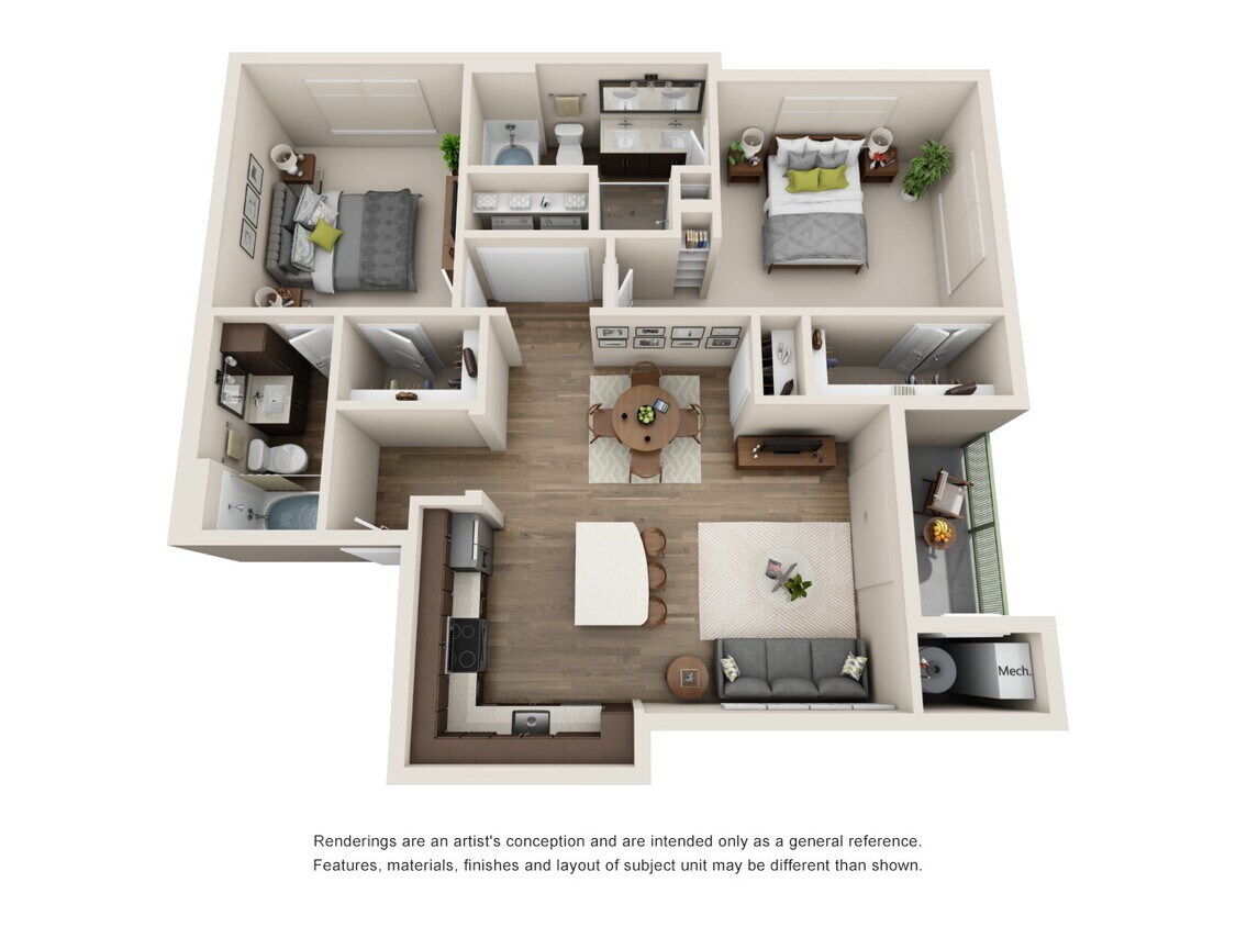 Floor Plan - B1-2x2