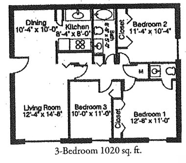 3BR/1.5BA - 3 Bedroom - Small