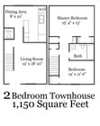 2BR/1.5BA