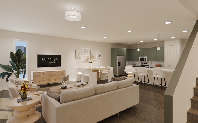 Rendering Slate Springdale Living Space - Slate Springdale