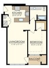 1 Bedroom / 1 Bath / 727 Sq.Ft.