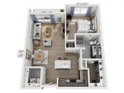 Floor plans are artist’s rendering. All dimensions are approximate. Actual product and specifications may vary in dimension or detail. Not all features are available in every apartment. Prices and availability are subject to change.
