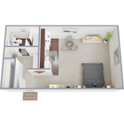 450 square foot studio apartment