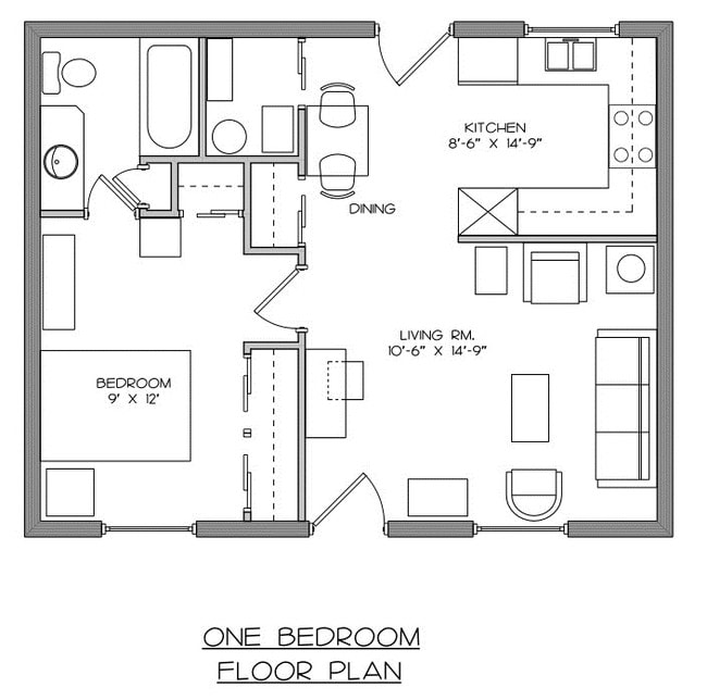 One Bedroom Unit - Sontra Apartments Evansville