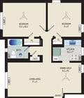 2 BR/ 1 BA (Style F) | 795 sq. ft.
